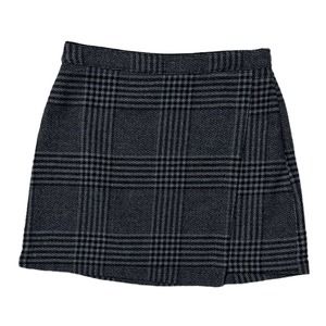 Y2K A&F Dark Academic Mini Wrap Plaid Skirt